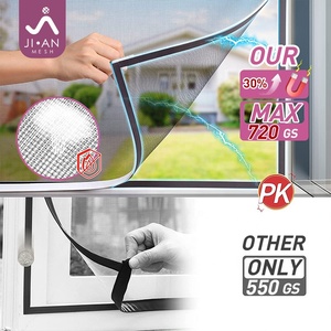 Tự dính muỗi <span class=keywords><strong>Net</strong></span> cho cửa sổ từ muỗi lưới sợi thủy tinh màn hình cuộn DIY Kit có thể điều chỉnh di động flyscreen - Product Image 4