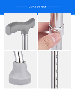 Bastón de Aluminio Ligero, Plegable, Ajustable en Altura, Estable, <span class=keywords><strong>para</strong></span> Personas Mayores y con Discapacidad, Venta Directa de Fábrica - Product Image 4