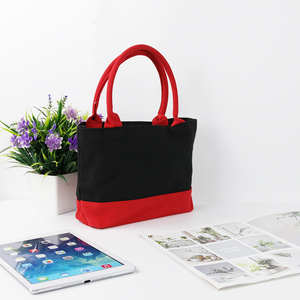 Red Bottom Grocery Handbag <b>Canvas</b> <b>Shopping</b> <b>Bags</b> - Product Image 4