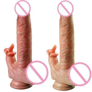 ดิลโด้ซิลิโคนนุ่มสำหรับผู้หญิงคู่รัก ของเล่นทางเพศเสมือนจริง พร้อมถ้วยดูดกระตุ้นจุดจี ไวเบรเตอร์กันน้ำ ขนาดใหญ่ พกพาสะดวก - Product Image 4