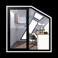 Cabines de bureau de jardin au design rond spécial, bureaux modulaires portables et cabines, kits de bureau à domicile