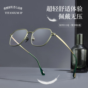 Montures de lunettes en titane IP, rectangulaires, monture complète, légères, unisexes, origine Danyang, numéro de pièce 9002, verres en acrylique - Product Image 1