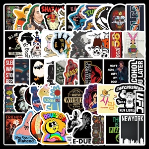 50 pz divertente Spoof umorismo lettera personaggio Washi etichetta adesivo in vinile <span class=keywords><strong>per</strong></span> bottiglia frigo muro auto bici <span class=keywords><strong>adesivi</strong></span> Graffiti - Product Image 4