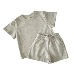 מותאם אישית בגדי סט קיץ מקרית חולצות מכנסיים קצרים עבור בני בנות פעוטות 2 חתיכות ילדים תינוק בגדי סטים