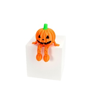 Figurine articulée Feeron en plastique imprimé en 3D, motif citrouille d'Halloween – Jouet de bureau et décoration originale 4,6-6,4 cm - Product Image 1