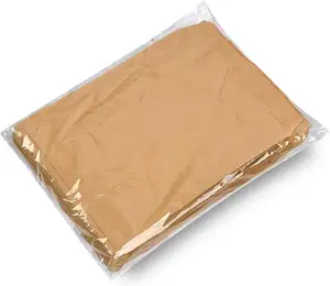 Paquet marron sacs de friandises en papier Kraft sac de faveur plat pour Sandwich collations Cookie Popcorn Party petit sac cadeau