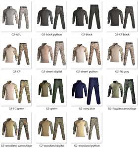 Personalizado de los hombres de camuflaje al aire libre <span class=keywords><strong>traje</strong></span> de manga larga ajustado camuflaje uniforme camisa y pantalones <span class=keywords><strong>traje</strong></span> - Product Image 5