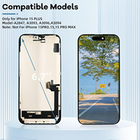 Écran LCD Incell de haute qualité pour iPhone 13 14/15 Pro Max 14 15 Plus, avec grande encoche et numériseur tactile de remplacement