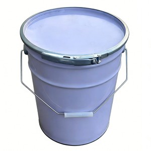 Tinplate Metal Paint <b>Bucket</b> 10L <b>20L</b> Cylinder With Pull Ring Lid For Chemical Storage - Product Image 4