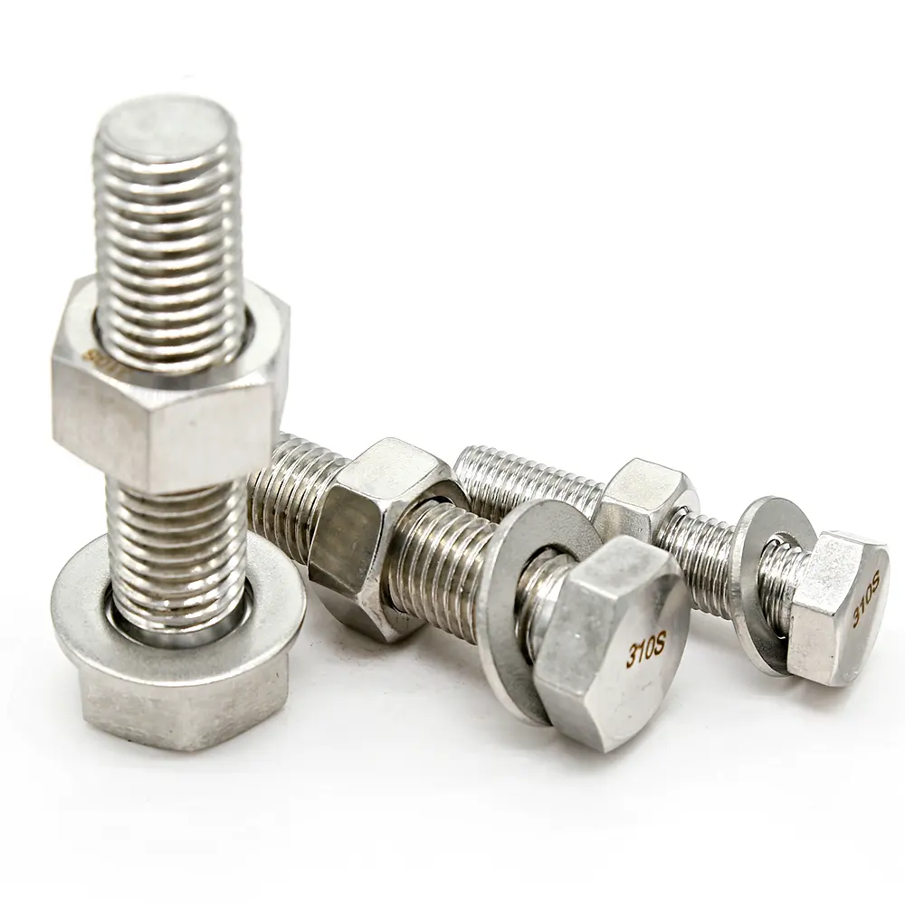 Ss Bolts M14สแตนเลสและน๊อต M12เครื่องซักผ้า M10x125 Inox 303หัวกลวง A4 304 316ถั่ว316L 310 410 310S Hex Bolt