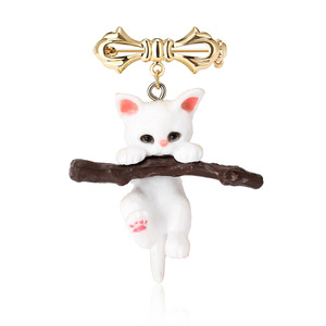 Fashion Cute Dripping Oil Cat Lying on Branch Shaped Brooch <strong>Jewelry</strong> Women's Banquet Classic Elegant Gift <strong>Jewelry</strong> - Product Image 6