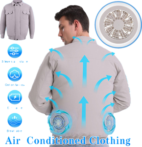 พัดล<span class=keywords><strong>ม</strong></span>เสื้อผ้าปรับอากาศ แบตเตอรี่พิเศษ แรงดันสูง 22V DC  กำลังไฟ PD35W พร้อ<span class=keywords><strong>ม</strong></span>พาว<span class=keywords><strong>เวอร์</strong></span><span class=keywords><strong>แบงค์</strong></span> ปรับความเร็วได้ 4 ระดับ - Product Image 6