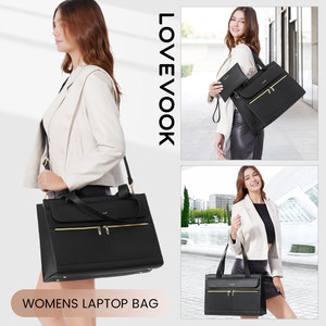 Maletín de Cuero PU para Computadora LOVEVOOK, <span class=keywords><strong>Bolso</strong></span> de Hombro para Dama de Oficina, Gran Capacidad de Negocios para Laptop de 15.6 Pulgadas para Mujer - Product Image 6