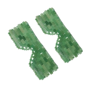 Masque oculaire en jade, tissé à la main, prêt à être expédié, en stock, pour une relaxation oculaire et un effet rafraîchissant. - Product Image 1