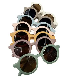 Baby Girl Retro Round Unisex Vintage Child Sun Glasses The Young Kids Sunglasses 2022 1- 8 Years Old 8349