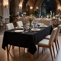 Nappe anti-déversement à construction sans couture 57x102 pouces (145x260 cm) en polyester doux pour la décoration de table de buffet de jardin