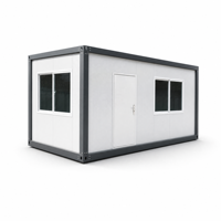 Maison conteneur détachable de haute qualité avec fenêtres, assemblage rapide, bureau modulaire préfabriqué pour chantier de construction