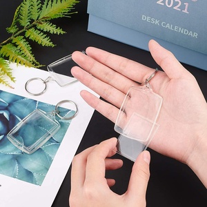 Boş fotoğraf ekleme anahtarlıklar akrilik fotoğraf Snap anahtarlık dikdörtgen özel boş fotoğraf anahtarlık DIY resim - Product Image 3