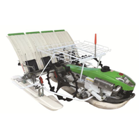 Transplanteuse de riziculture diesel à 4-6 rangs, type marche arrière, pour Kubota