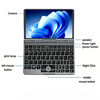 Laptop Gaming Bisnis Baru Intel 8 Inci, Windows 11, Performa Tinggi, Layar 120Hz, Portabel, Body Metal, Colokan US