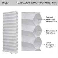 Tissu pour stores alvéolaires imperméables en non-tissé spunlace semi-occultant blanc 20 mm sur mesure