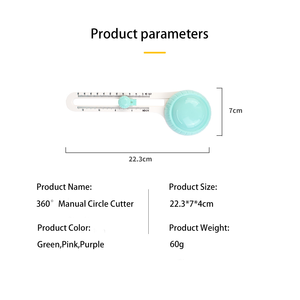 Công cụ cắt vòng tròn 250419 cho hàng thủ công giấy, dao cắt tròn xoay 360 °, dao cắt giấy tròn thủ công tự làm - Product Image 2