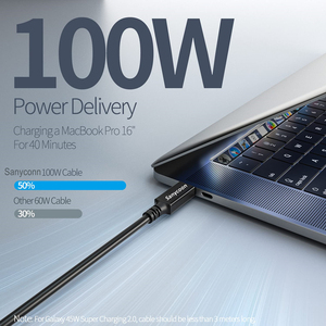 Cable Thunderbolt 4 de 5m con función completa, velocidad de transferencia de datos de 20GBPS, Compatible con MacBook SSD externo/eGPU/acoplamiento 5K 60Hz Video - Product Image 2