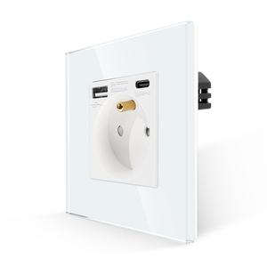 Bingoelec nhà pháp phích cắm điện Schuko điện sạc nhanh Loại C tường ổ cắm với cổng <span class=keywords><strong>USB</strong></span> - Product Image 2