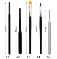Brosse à teinture pour sourcils jetable, teinture pour cils, brosse en plastique pour mélanger et appliquer
