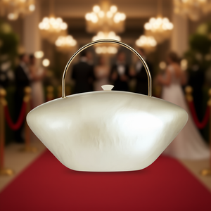 Sac à main élégant pour femme en acrylique avec poignée dorée et chaîne, pochette de soirée décontractée et chic à porter en bandoulière - Product Image 2