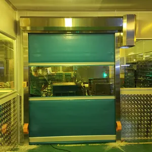 Поставщик роликовых автоматических алюминиевых дверных затворов с быстрым вращением, высокоскоростные двери из ПВХ