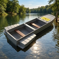 Bateau de pêche modulaire en PE pliable, transportable sur toit de voiture, épaissi et renforcé, écologique et recyclable, avec compartiments spacieux pour les missions de sauvetage fluvial