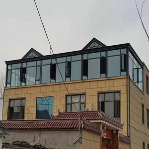 <span class=keywords><strong>Solarium</strong></span> Résidentiel Moderne à Toit Triangulaire en Alliage d'Aluminium pour Extérieur, avec Double Vitrage Trempé, Alimenté par Énergie Solaire et Écologique - Product Image 2