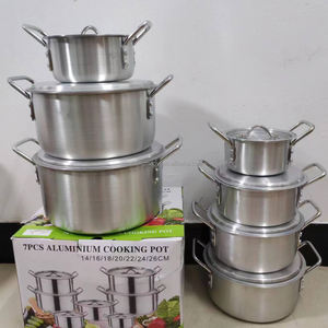 14CM 16CM 18CM 20CM 22CM 24CM 26CM 14PCS Dia Cast Aluminium Batterie de Cuisine Cuisson Aluminium Soupe Pot - Product Image 4