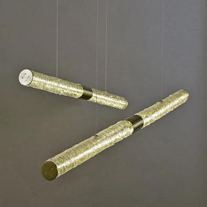 Luminaire suspendu moderne minimaliste de luxe pour salle à manger, style nordique, long panneau en verre pour bureau, bar, comptoir, salle d'exposition - Product Image 5