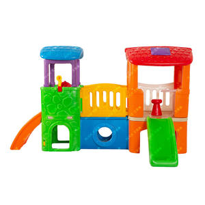 Combinaison de toboggan et de balançoire en plastique robuste pour l'éducation de la maternelle, pour une utilisation en jardin et résidentielle - Product Image 4