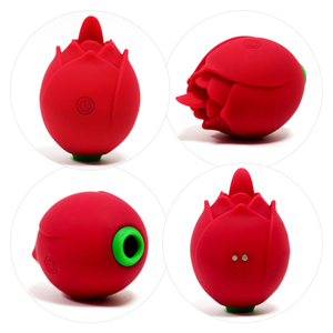 Consolador vibrador para mujeres, Juguetes sexuales, consoladores, pareja, lesbiana, flor de Rosa, lengua, aplicación para lamer, Control remoto, masaje de próstata Anal - Product Image 1