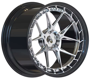 Cerchi in Lega di Carbonio Forgiati in 2 Pezzi di Grado Professionale per Drag Racing, Concavi, Nuovi Cerchi Auto di <span class=keywords><strong>Lusso</strong></span> Hyper Black - Product Image 2
