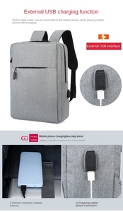 <span class=keywords><strong>Mochila</strong></span> Impermeable con Logotipo Personalizado al por Mayor, Material Oxford, con Carga USB, para Negocios, Oficina, Portátil, Maletín para Hombres y Mujeres, con Cierre - Product Image 4