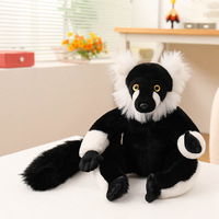 Peluche Lémur de Simulation Personnalisable, Jouets Animaux Singe Gorille, Rembourrés en Coton PP de Haute Qualité, Cadeau, Ornement, Coussin