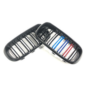 D'eau transrer impression M de fibre de carbone de couleur double ligne voiture pare-buffle de la calandre Pour BMW X5 F15 F16 - Product Image 2