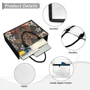 Bolsos de playa con estampado Tribal polinesio para mujer, flor de hibisco <span class=keywords><strong>hawaiana</strong></span> con <span class=keywords><strong>tatuaje</strong></span>, patrón de <span class=keywords><strong>tortuga</strong></span> marina, bolsos de lona para mujer - Product Image 5