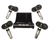 Système de surveillance de la pression des pneus de voiture, 4 capteurs internes, TPMS sans fil, charge USB/solaire, écran LCD