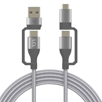 Kabel USB 3.0 Tipe-C ke C 4-in-1 Pengisian Cepat Magnetik Berlapis PVC untuk Printer