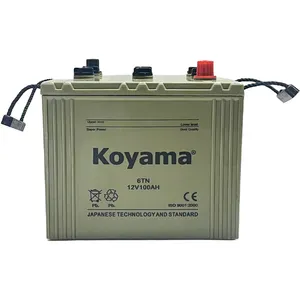 High Performance US 6TN Car Batteries 12V100Ah Tank Dry Charged Battery