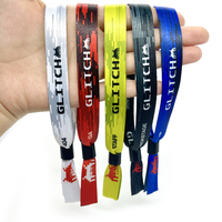 Bracelets en tissu tissé personnalisés pour festivals, respectueux de l'environnement, pour événements et fêtes, avec fermoir en plastique