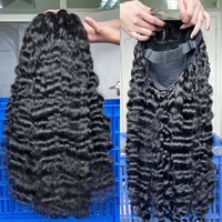 Perruque frontale en dentelle HD 13x4 en cheveux humains bouclés birmans bruts, sans colle, avec dentelle pré-coupée et ligne de cheveux effet fondu, pour femmes noires, fournisseur de cheveux