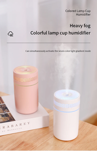 Haute qualité 250ML LED veilleuses colorées humidificateur de tasse électrique meilleure vente pour voiture maison hôtel utilisation en plastique - Product Image 2