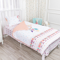 Parure de lit disney pour bébé, ensemble de literie silencieux, filet de rêves impression 3D dessin animé, housse de couette, taie d'oreiller