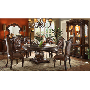 <strong>Kitchen</strong> Round Dining Room Wood Top <strong>Table</strong> Dining <strong>Table</strong> Set and <strong>6</strong> Chairs - Product Image 1